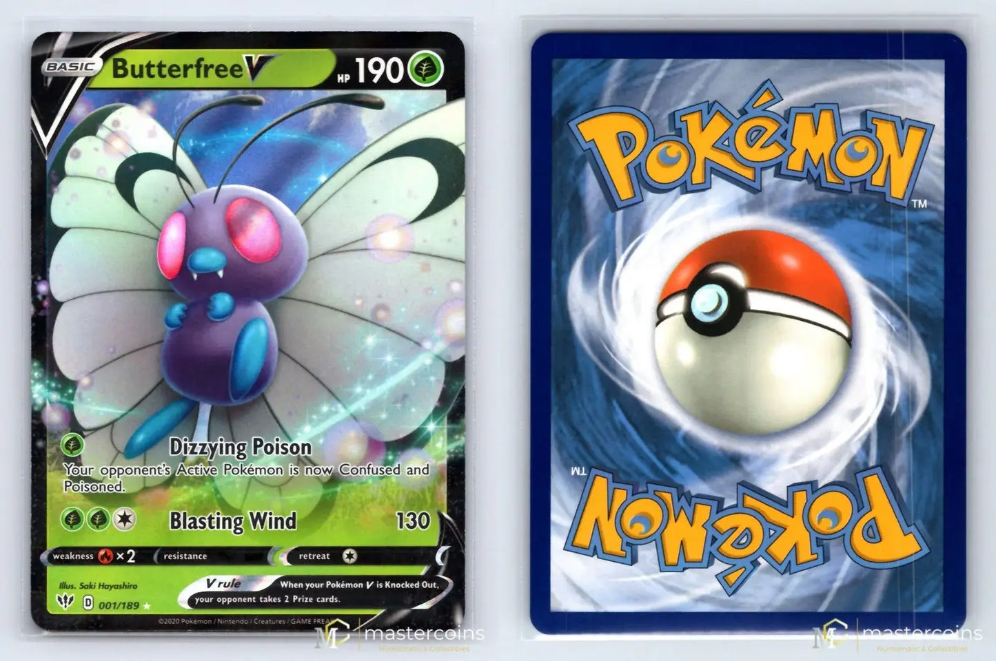 Butterfree V 001/189 Darkness Ablaze Pokemon NM - Mastercoins