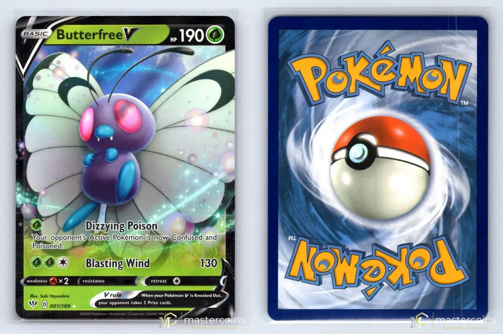 Butterfree V 001/189 Darkness Ablaze Pokemon NM - Mastercoins