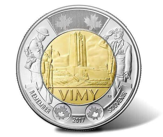 Canada 2017 $2 Dollars Battle of VIMY Ridge coin UNC Ex Original MINT Roll - Mastercoins