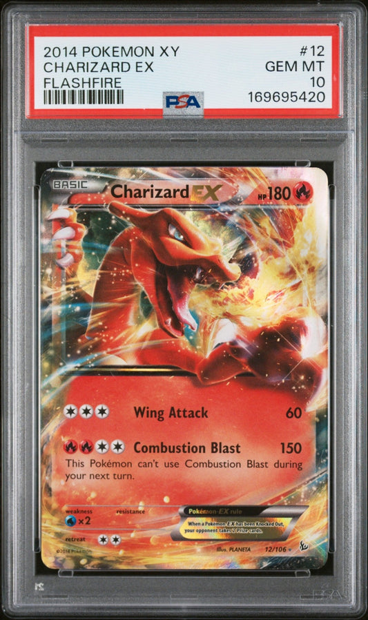 🎰👀 CHARIZARD EX 12/106 FLASHFIRE PSA 10 - Mastercoins