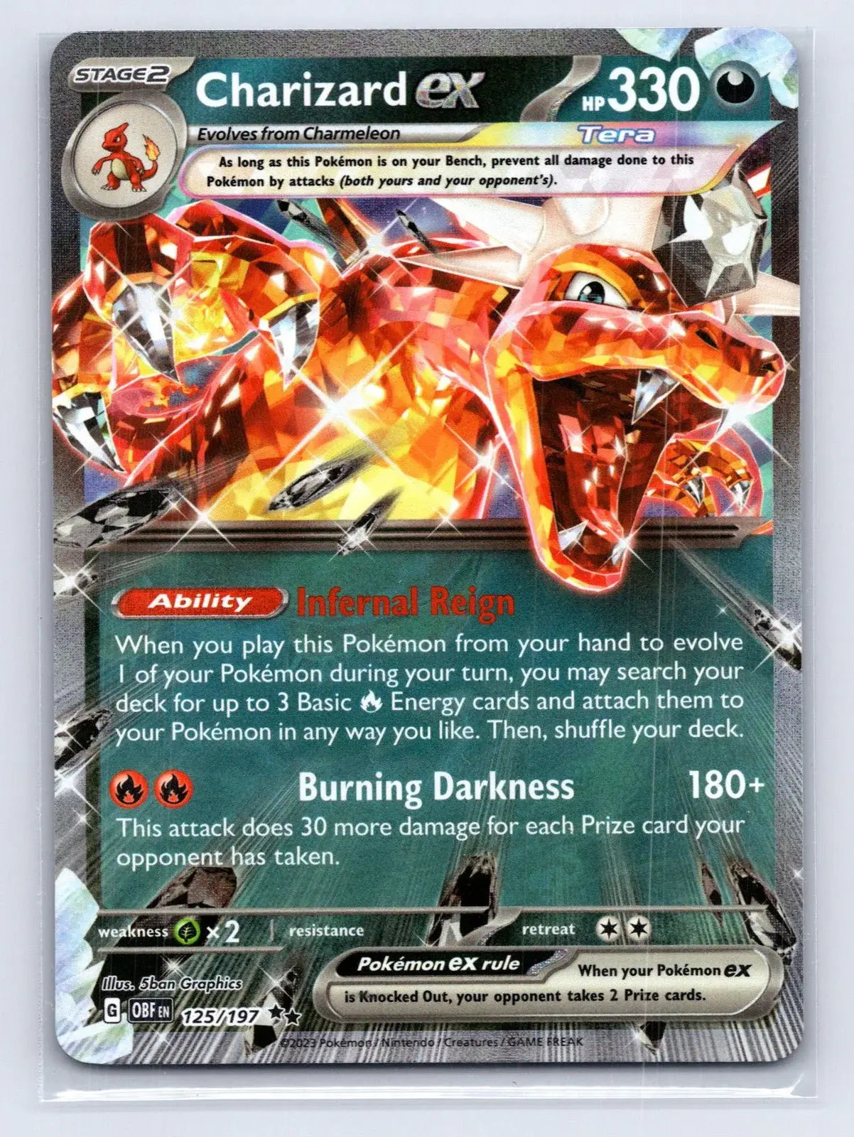 Charizard ex 125/197 Obsidian Flames Pokemon NM - Mastercoins