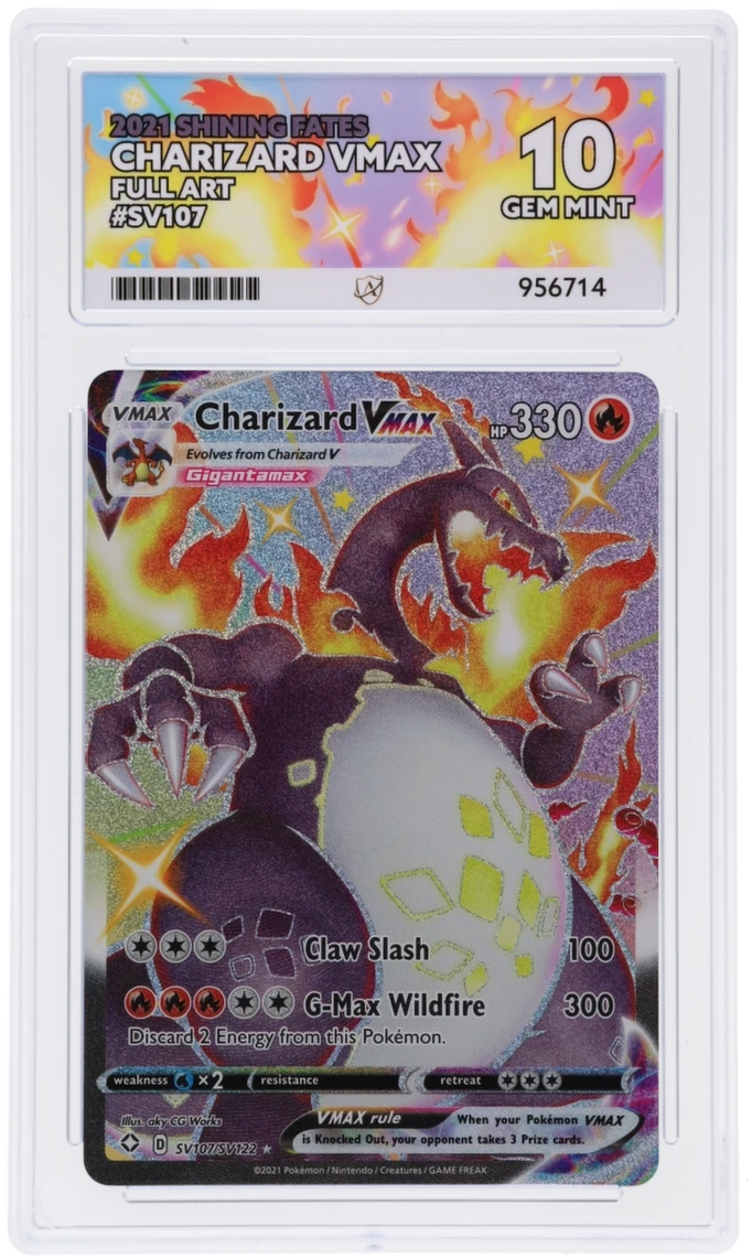 🎰👀 CHARIZARD VMAX SV107/SV122 SHINING FATES ACE 10 - Mastercoins
