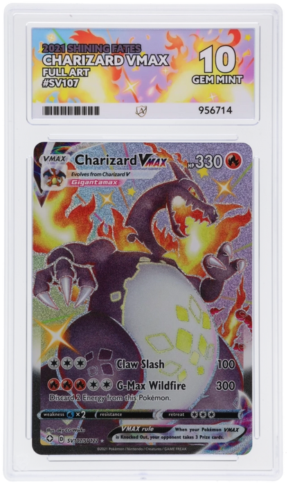 🎰👀 CHARIZARD VMAX SV107/SV122 SHINING FATES ACE 10 - Mastercoins