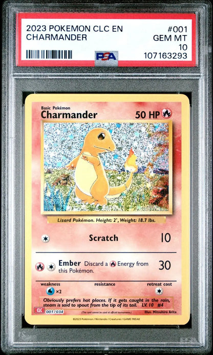 ?CHARMANDER 001 CLC CLASSIC COLLECTION CHARIZARD & HO - OH DECK PSA 10 - Mastercoins
