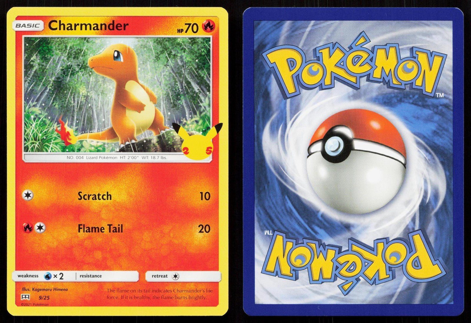 CHARMANDER 009/025 MCDONALD'S 25TH ANNIVERSARY PROMOS NM - Mastercoins