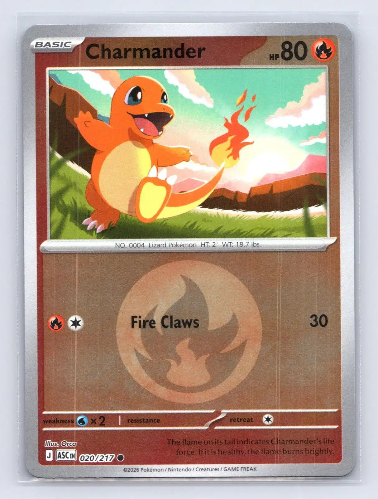 Charmander 020/217 ME: Ascended Heroes Pokemon NM - Mastercoins