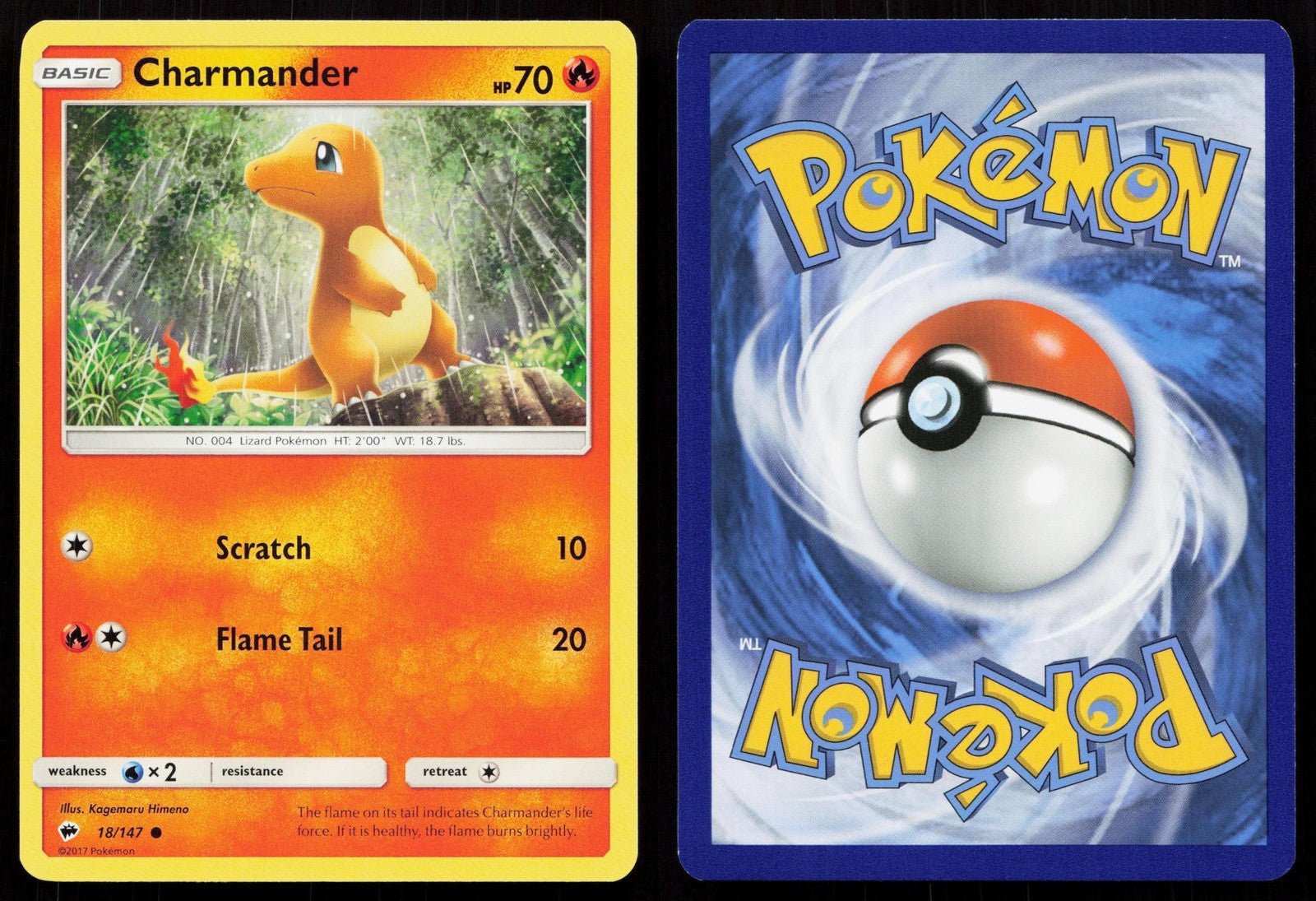 CHARMANDER 18/147 BURNING SHADOWS NM - Mastercoins