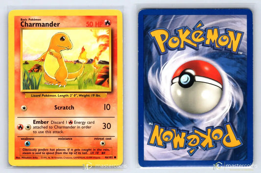 Charmander 46/102 Base Set Pokemon MP - Mastercoins