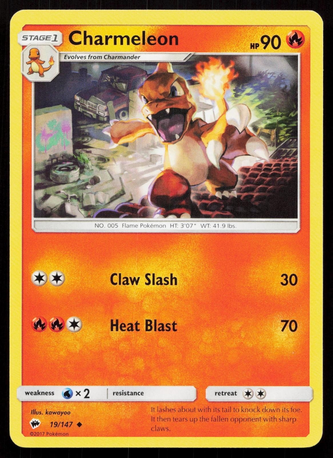 CHARMELEON 19/147 BURNING SHADOWS NM - Mastercoins