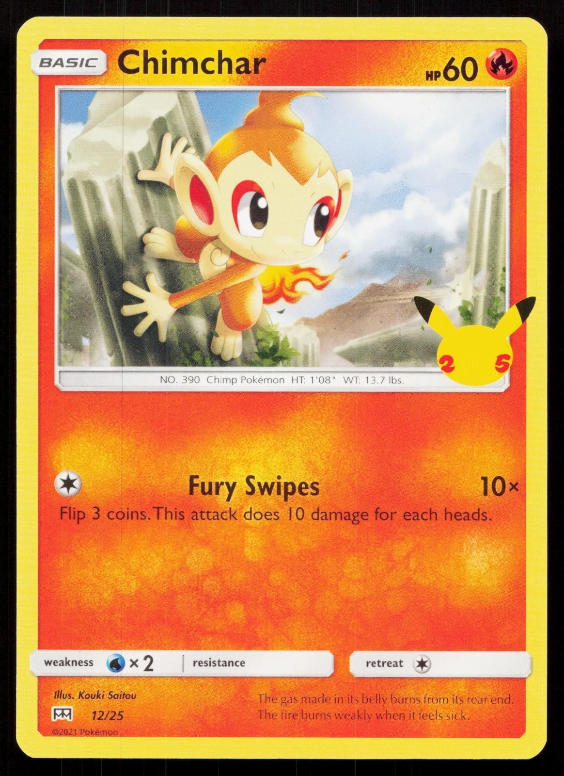 CHIMCHAR 012/025 MCDONALD'S 25TH ANNIVERSARY PROMOS NM - Mastercoins