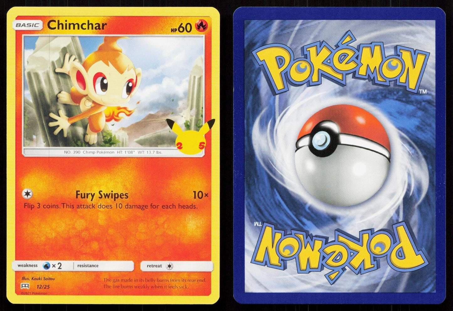 CHIMCHAR 012/025 MCDONALD'S 25TH ANNIVERSARY PROMOS NM - Mastercoins