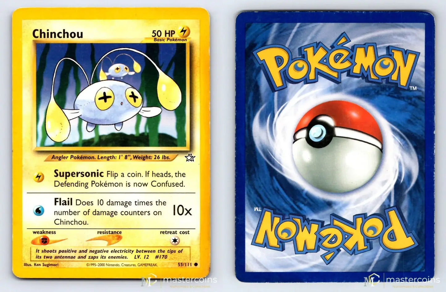 Chinchou 55/111 Neo Genesis Pokemon MP - Mastercoins