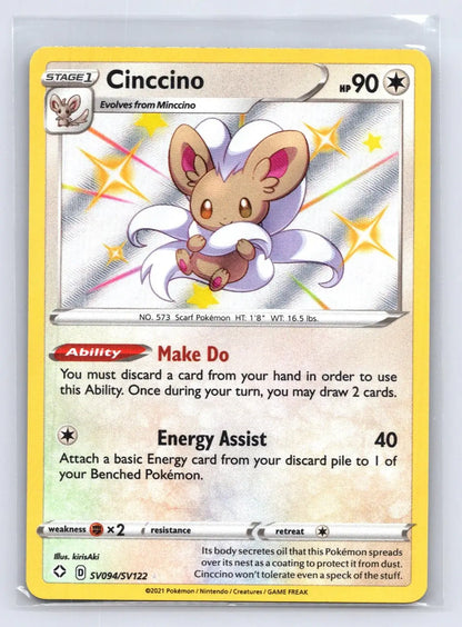 Cinccino SV094/SV122 Shining Fates Shiny Vault Pokemon NM - Mastercoins