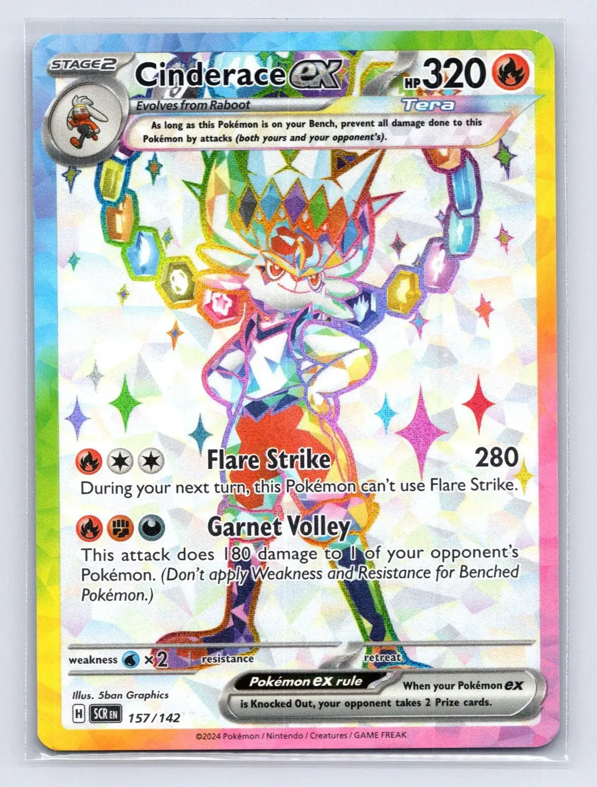 Cinderace ex 157/142 Stellar Crown Pokemon NM - Mastercoins