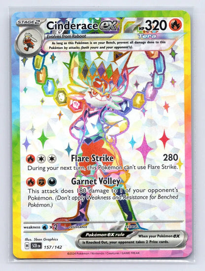 Cinderace ex 157/142 Stellar Crown Pokemon NM - Mastercoins
