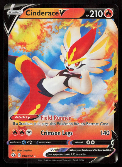 CINDERACE V 018/072 SHINING FATES NM - Mastercoins
