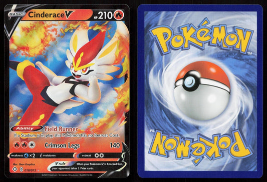 CINDERACE V 018/072 SHINING FATES NM - Mastercoins