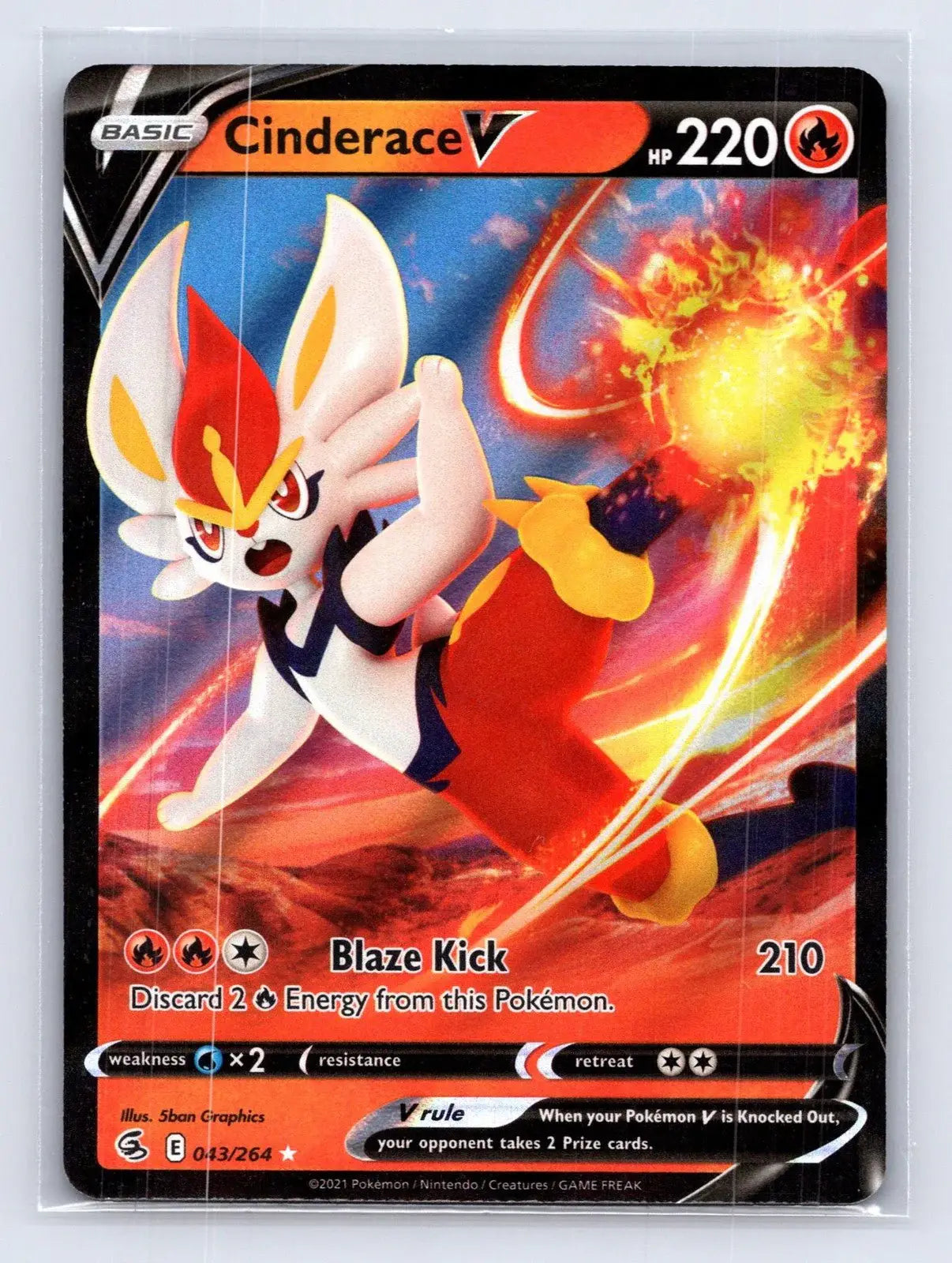 Cinderace V 043/264 Fusion Strike Pokemon NM - Mastercoins