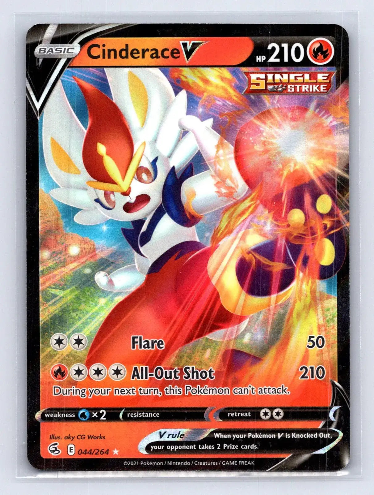 Cinderace V 044/264 Fusion Strike Pokemon NM - Mastercoins