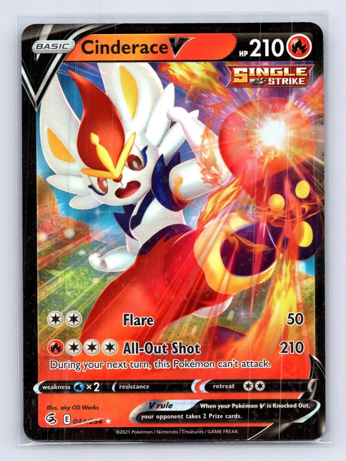 Cinderace V 044/264 Fusion Strike Pokemon NM - Mastercoins