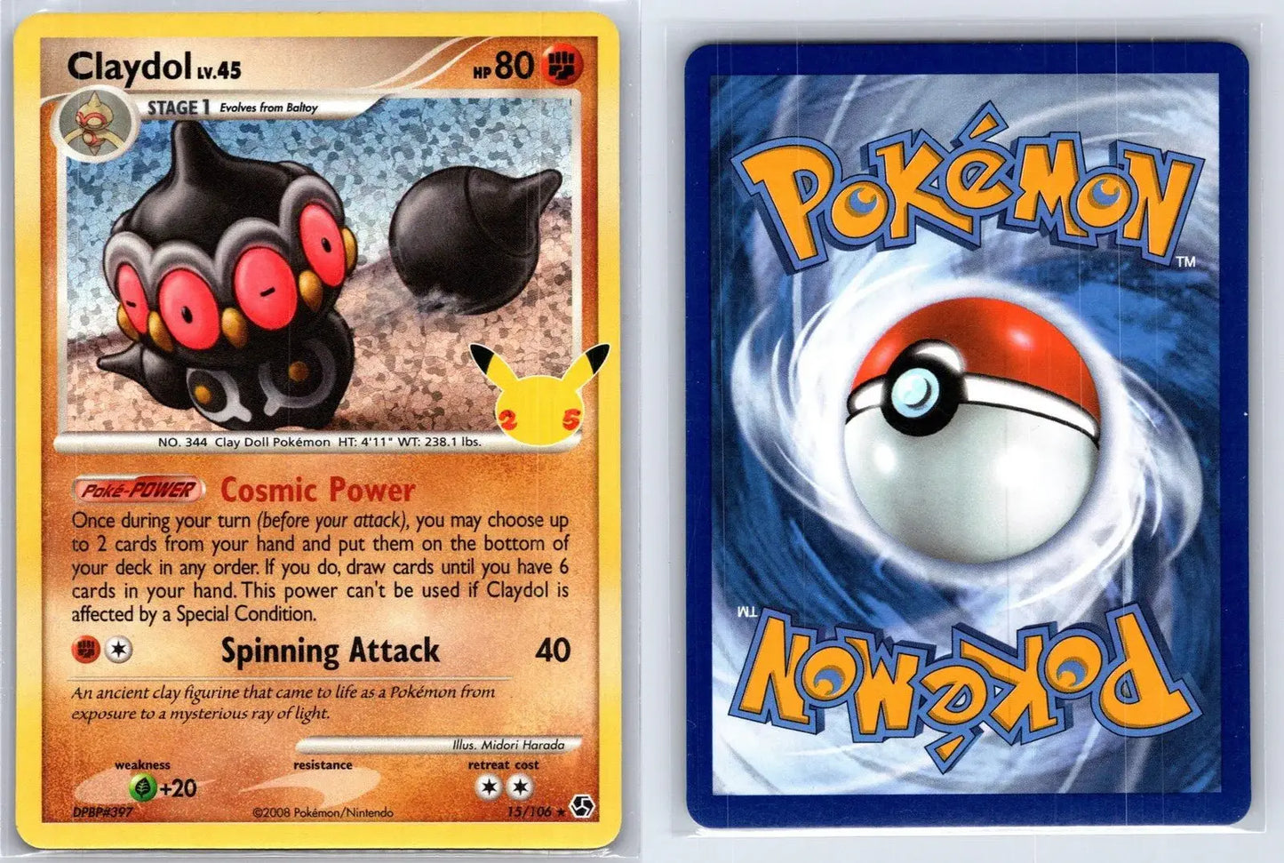 Claydol 15/106 25th Celebrations: Classic Collection Pokemon NM - Mastercoins