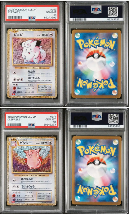 Clefairy 013 & Clefable 014 CLL Classic Collection Sequential PSA 10 - Mastercoins