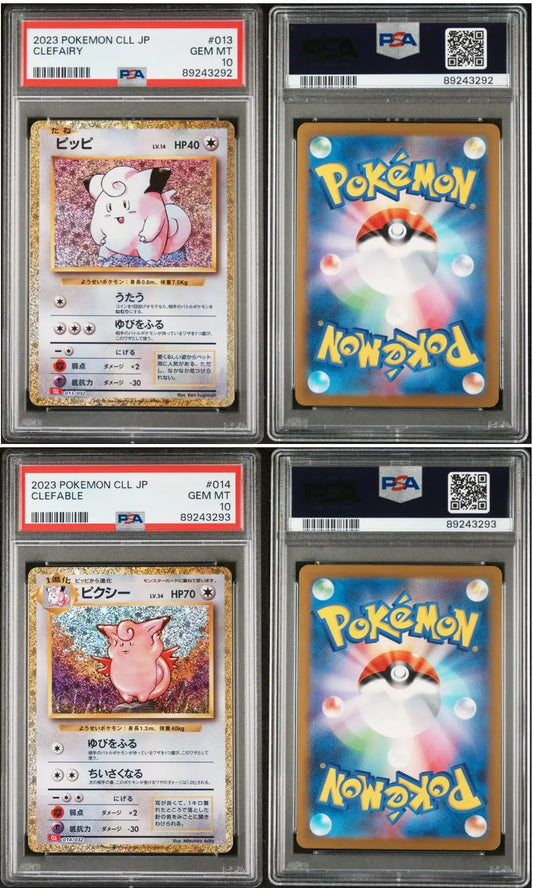 Clefairy 013 & Clefable 014 CLL Classic Collection Sequential PSA 10 - Mastercoins