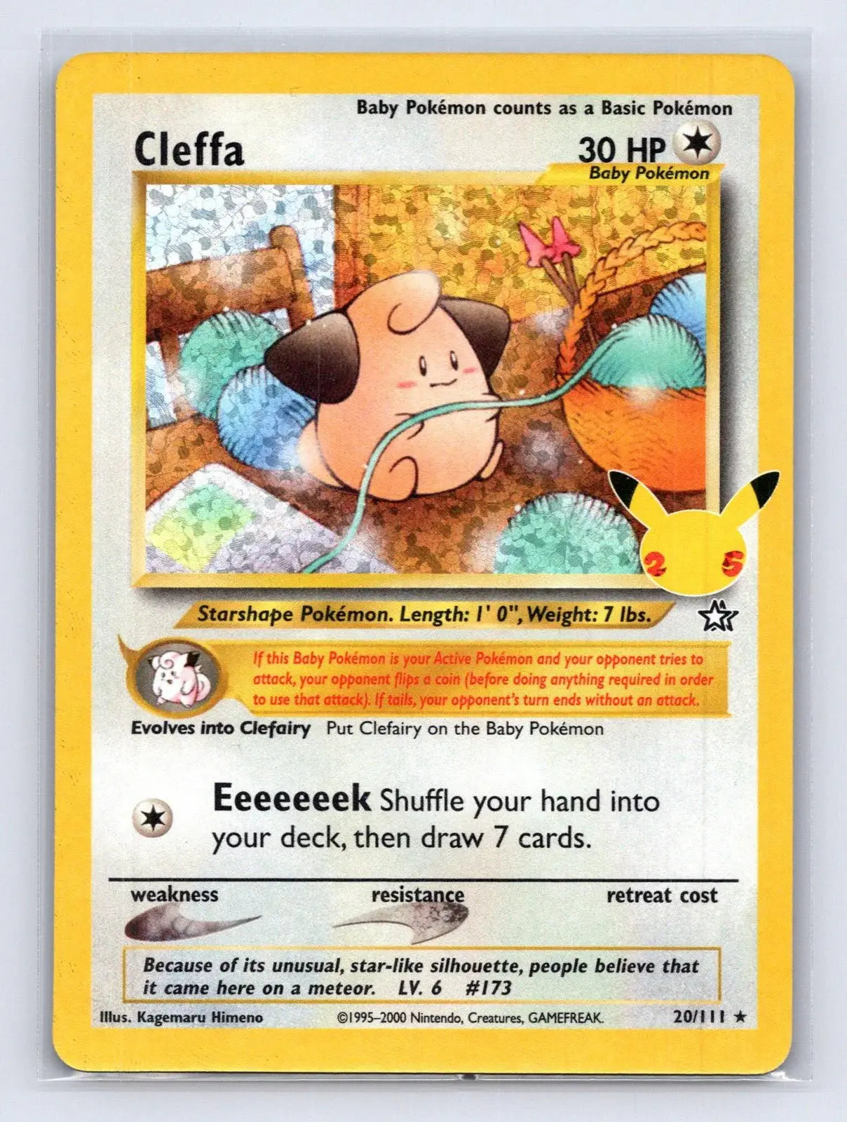 Cleffa 20/111 25th Celebrations: Classic Collection Pokemon NM - Mastercoins