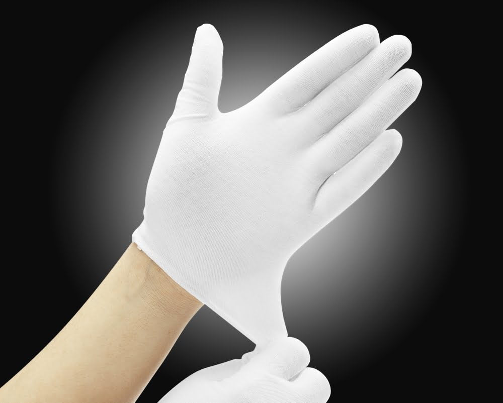 Cotton Coin Handling Gloves - 2 Pairs - Mastercoins