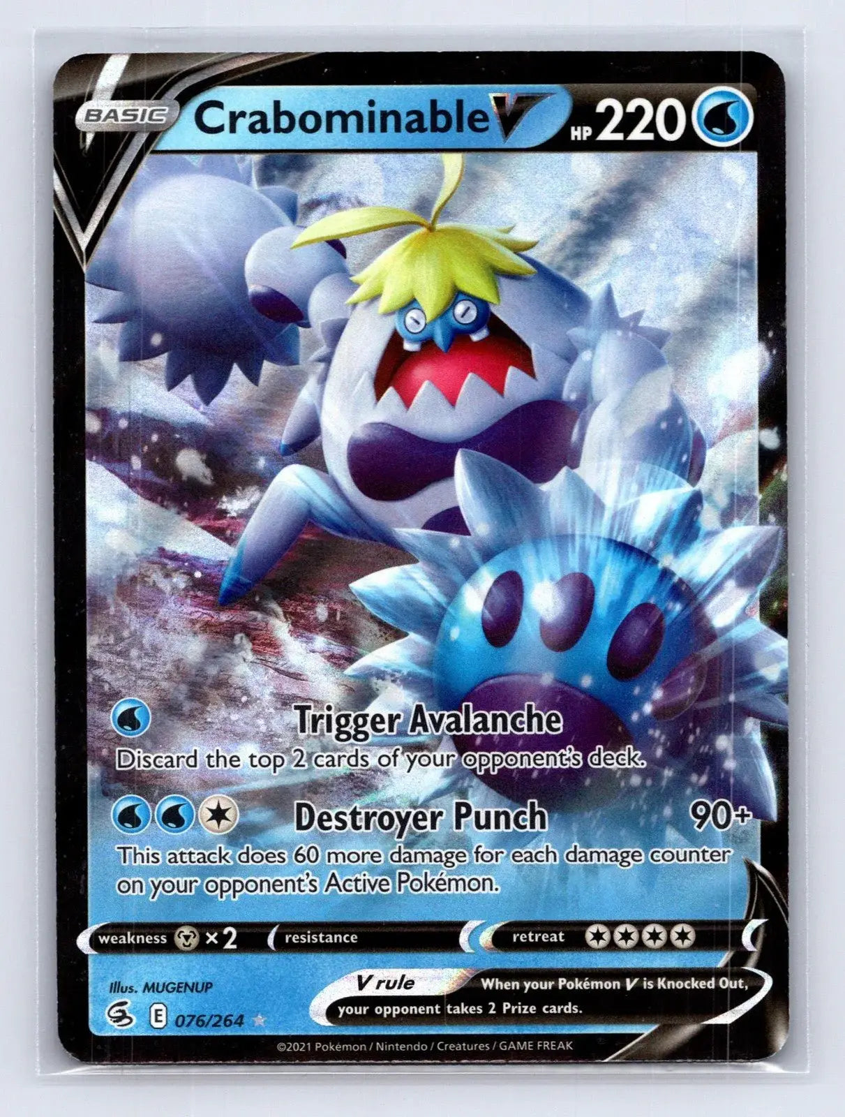 Crabominable V 076/264 Fusion Strike Pokemon NM - Mastercoins