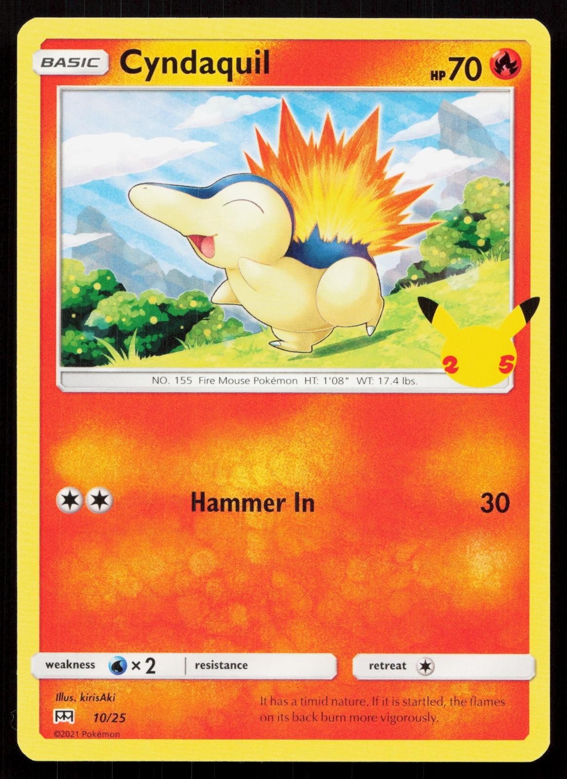 CYNDAQUIL 010/025 MCDONALD'S 25TH ANNIVERSARY PROMOS NM - Mastercoins