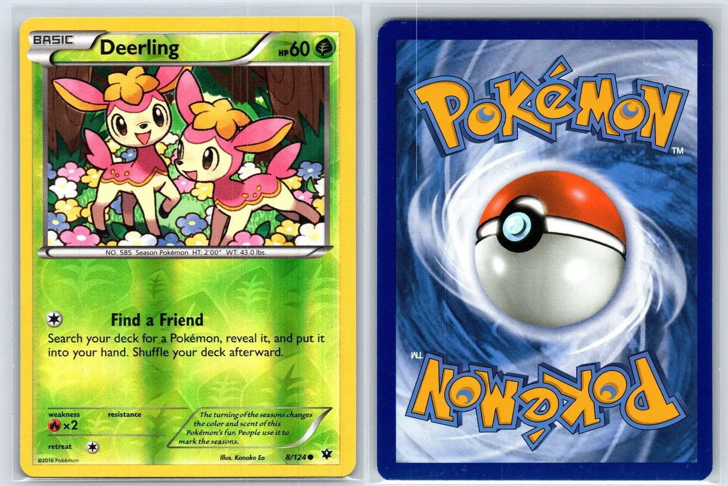 Deerling 8/124 Fates Collide Pokemon NM - Mastercoins