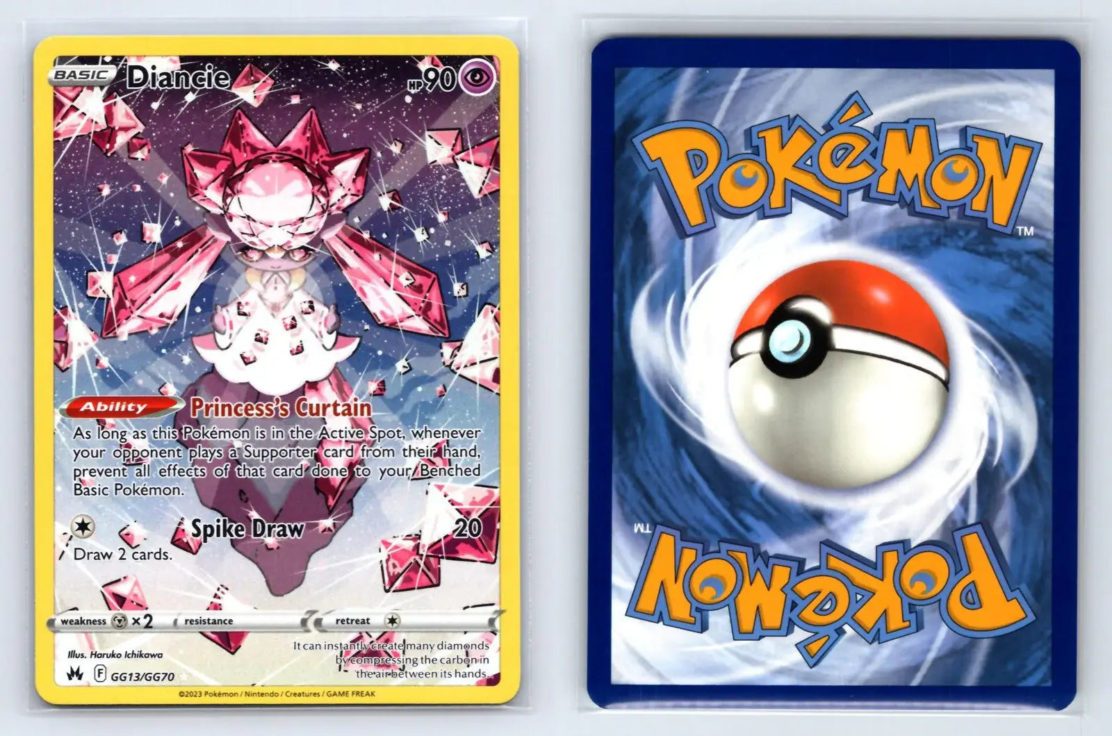 Diancie GG13/GG70 Trainer Gallery Rare Crown Zenith Galarian Gallery Pokemon NM - Mastercoins