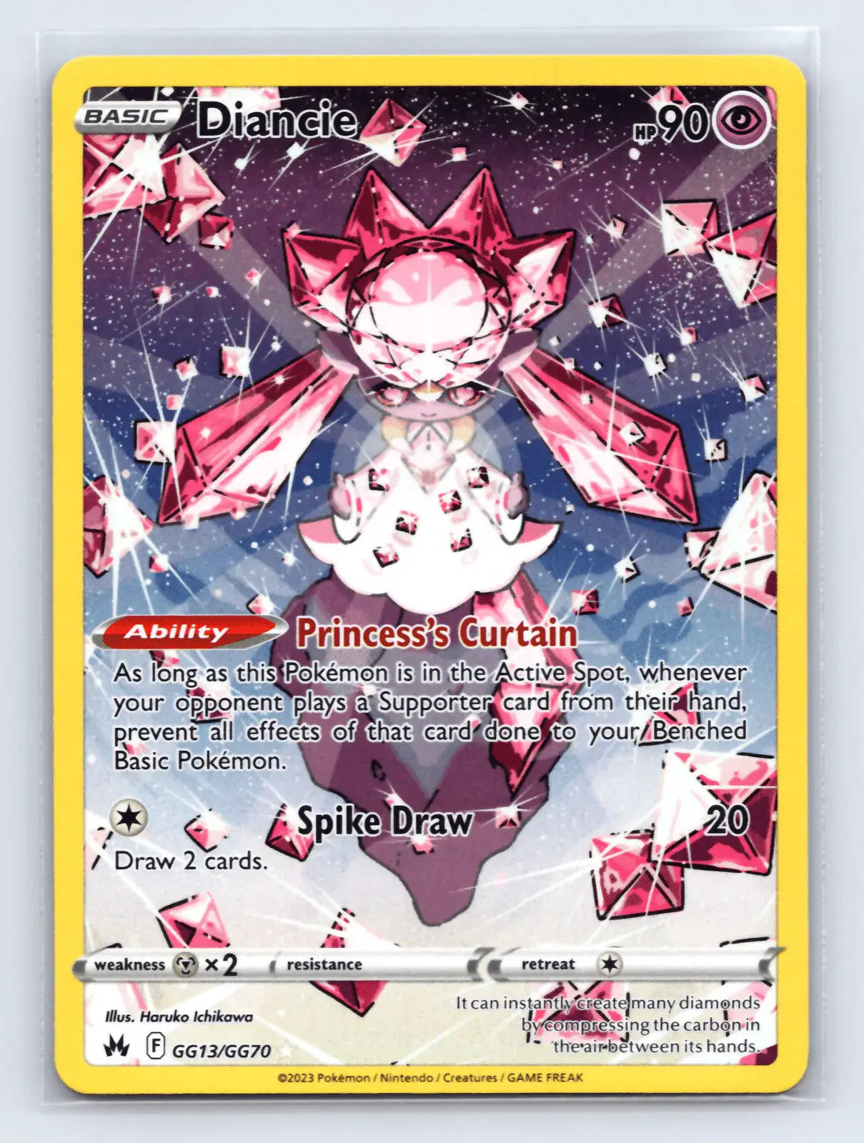 Diancie GG13/GG70 Trainer Gallery Rare Crown Zenith Galarian Gallery Pokemon NM - Mastercoins