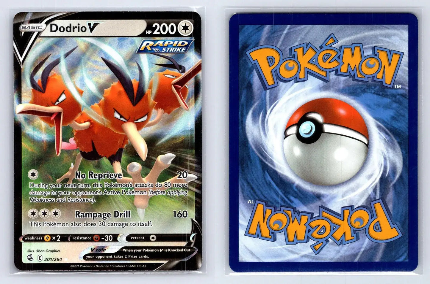Dodrio V 201/264 Fusion Strike Pokemon NM - Mastercoins