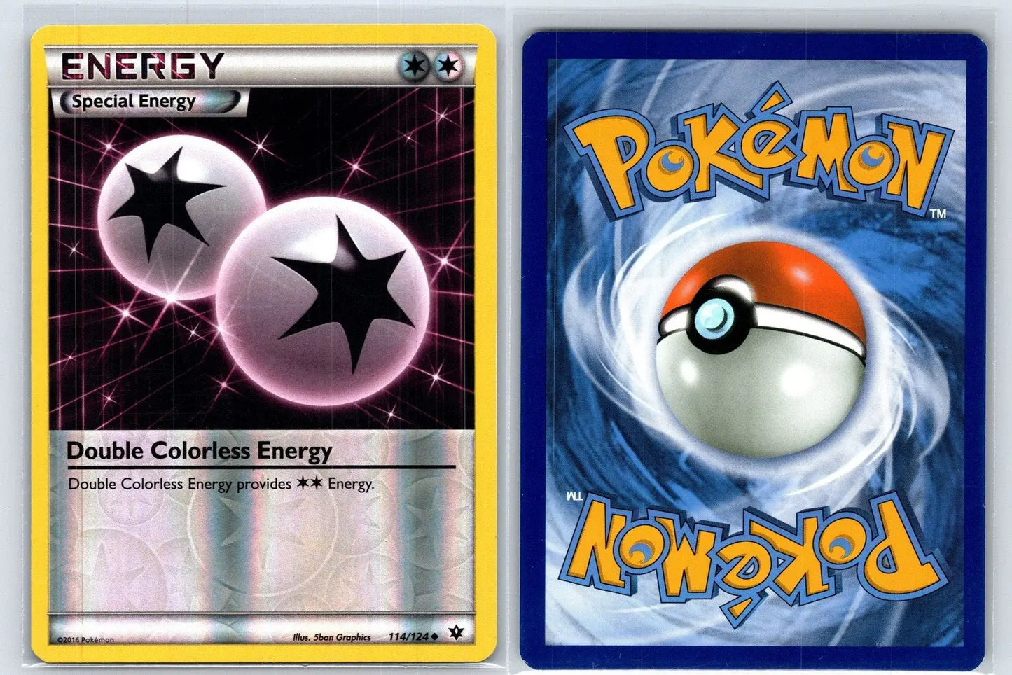 Double Colorless Energy 114/124 Reverse Holo Fates Collide Pokemon NM - Mastercoins