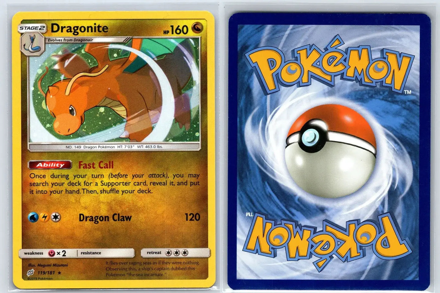 Dragonite 119/181 Team Up Pokemon NM - Mastercoins