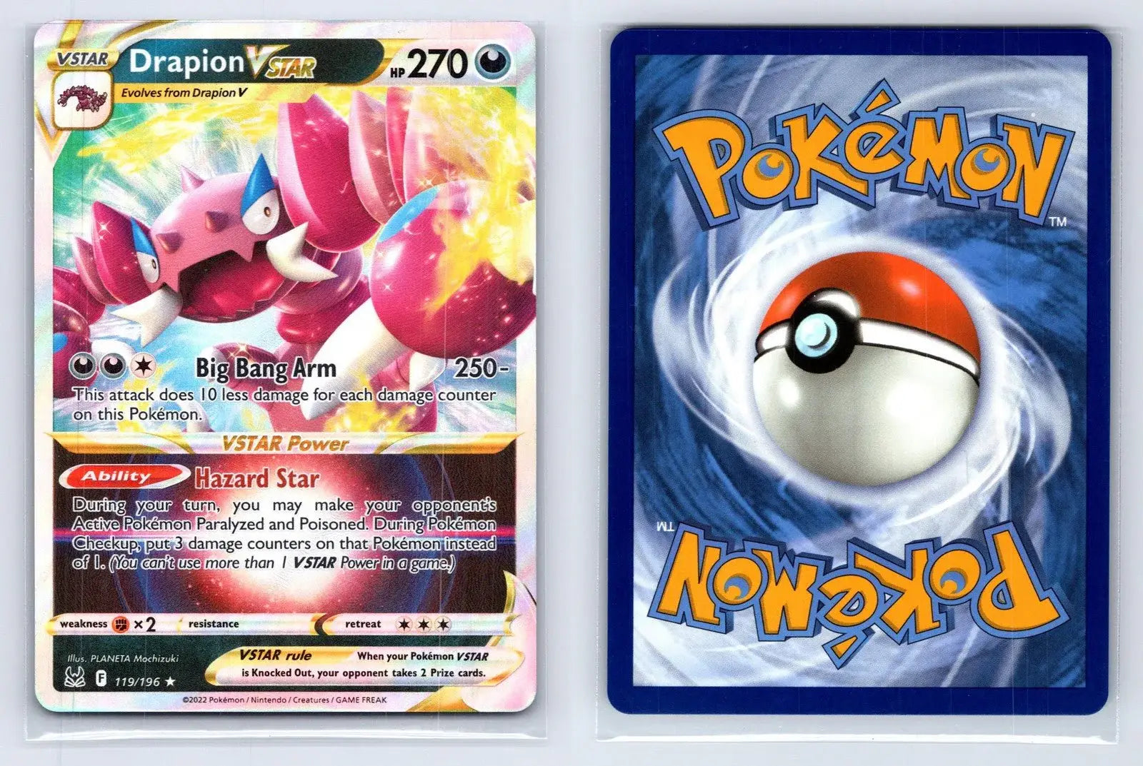 Drapion VSTAR 119/196 Lost Origin Pokemon NM