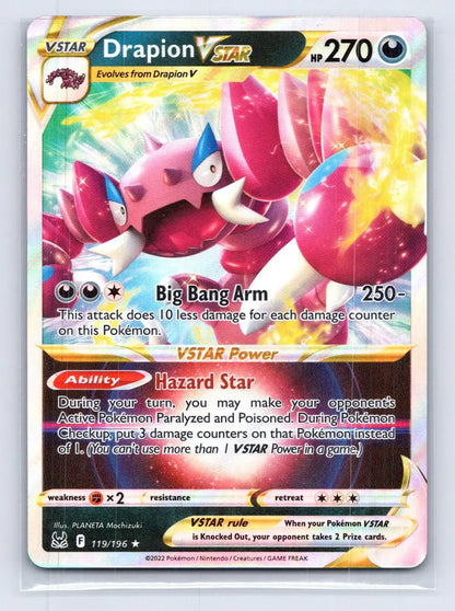 Drapion VSTAR 119/196 Lost Origin Pokemon NM - Mastercoins
