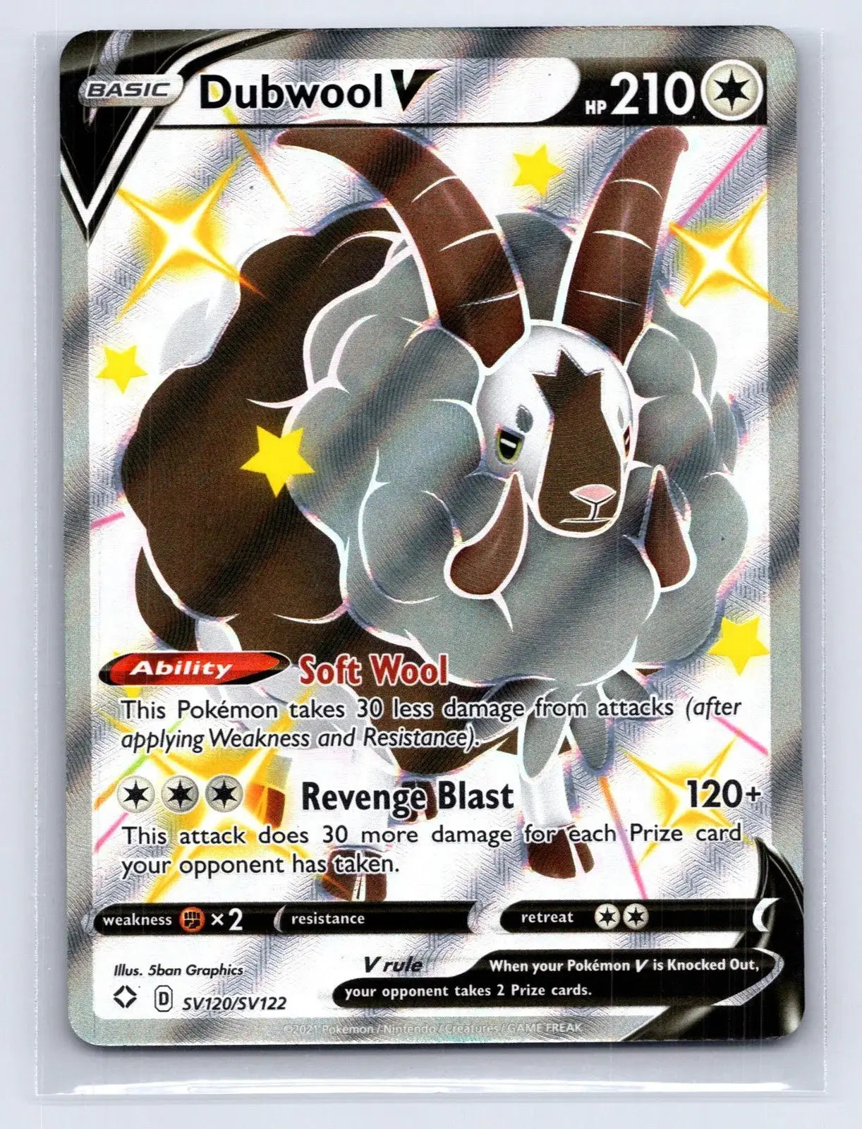 Dubwool V SV120/SV122 Shining Fates Shiny Vault Pokemon NM - Mastercoins