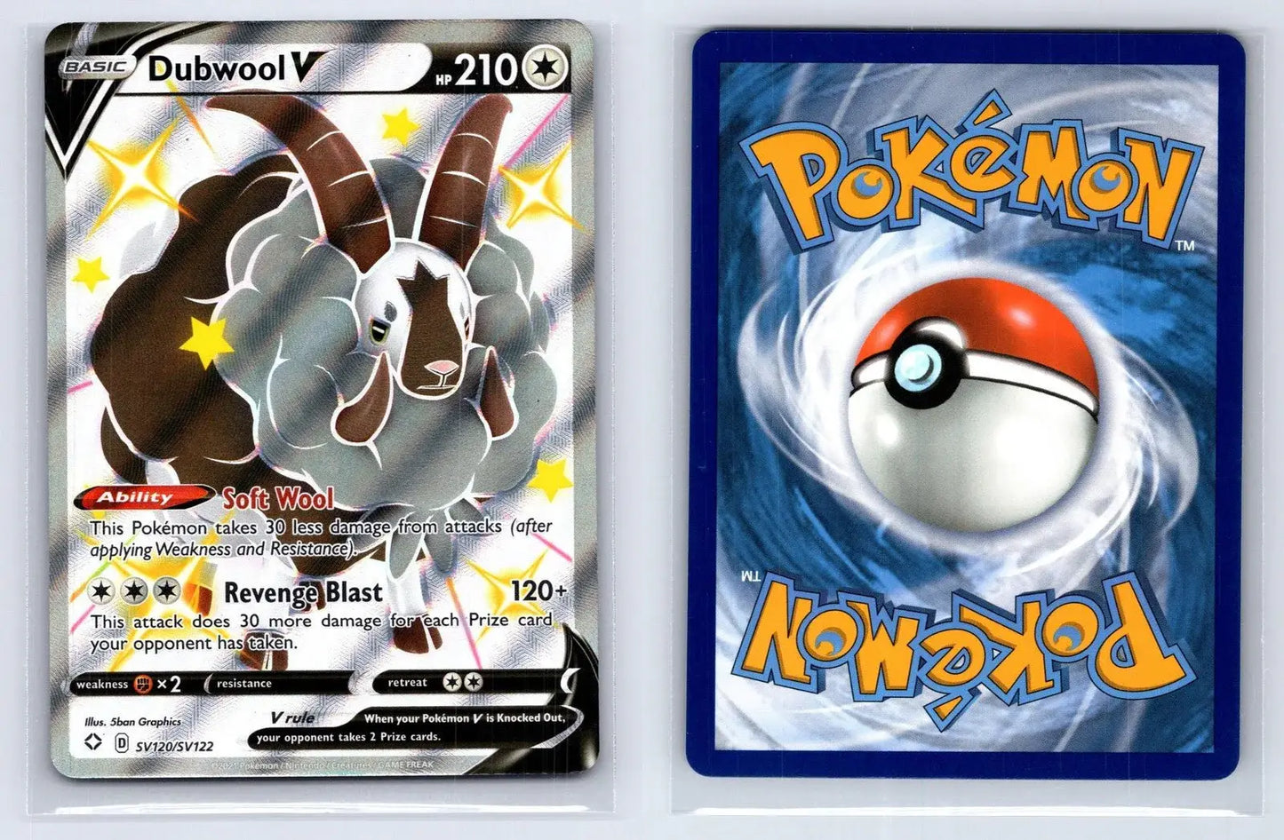 Dubwool V SV120/SV122 Shining Fates Shiny Vault Pokemon NM - Mastercoins