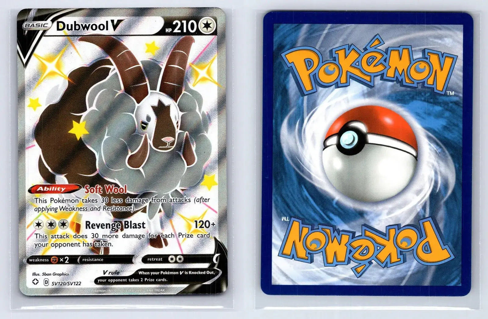 Dubwool V SV120/SV122 Shining Fates Shiny Vault Pokemon NM - Mastercoins