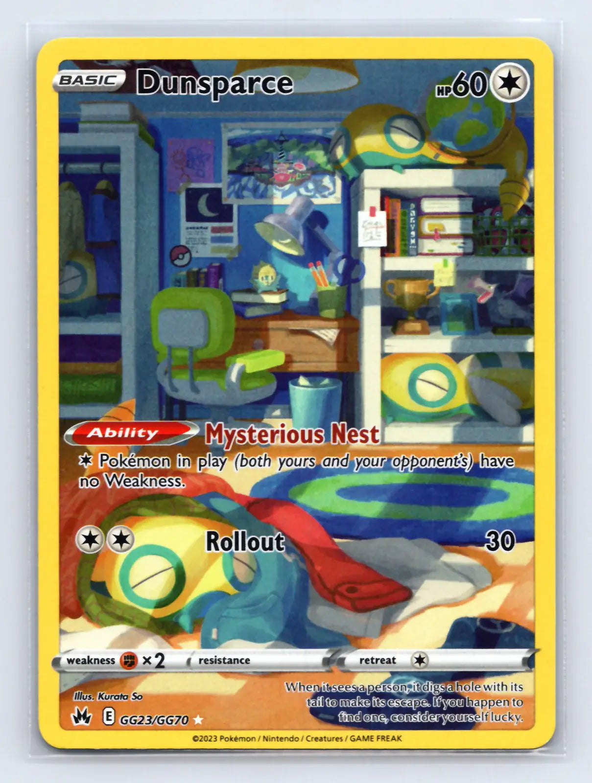 Dunsparce GG23/GG70 Crown Zenith Galarian Gallery Pokemon Near Mint - Mastercoins