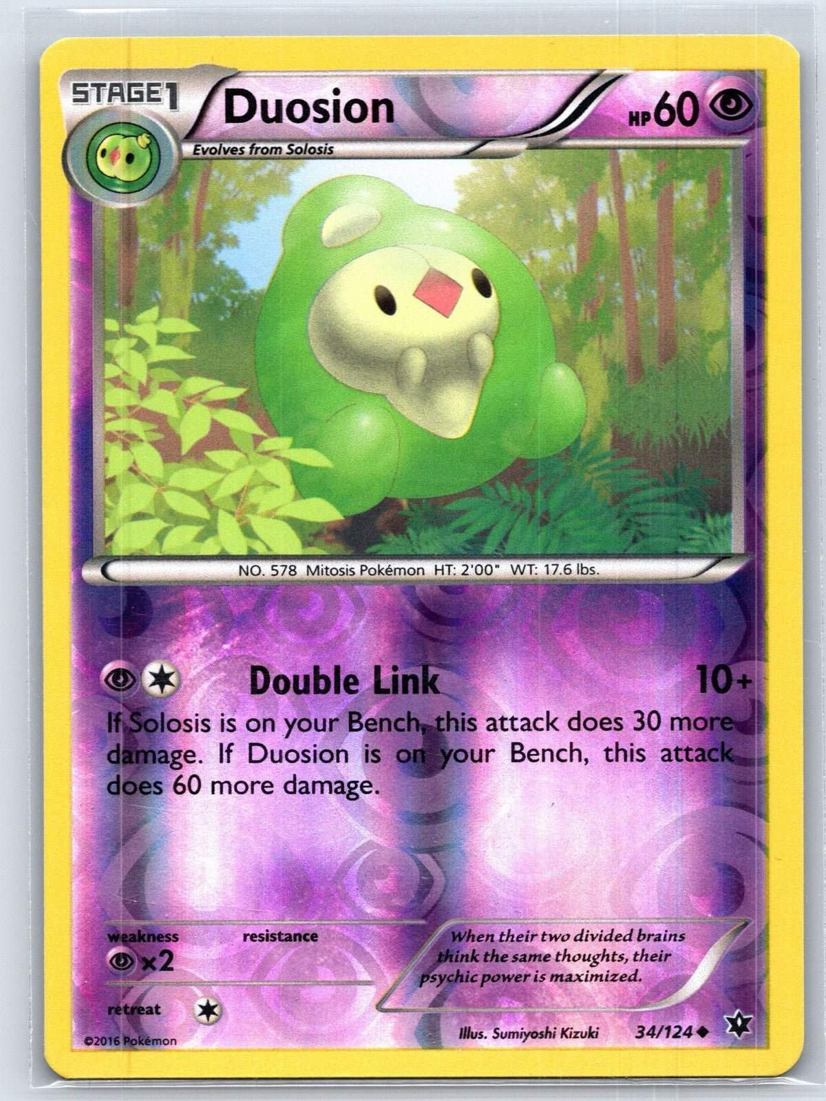 Duosion 34/124 Reverse Holo Fates Collide Pokemon NM - Mastercoins