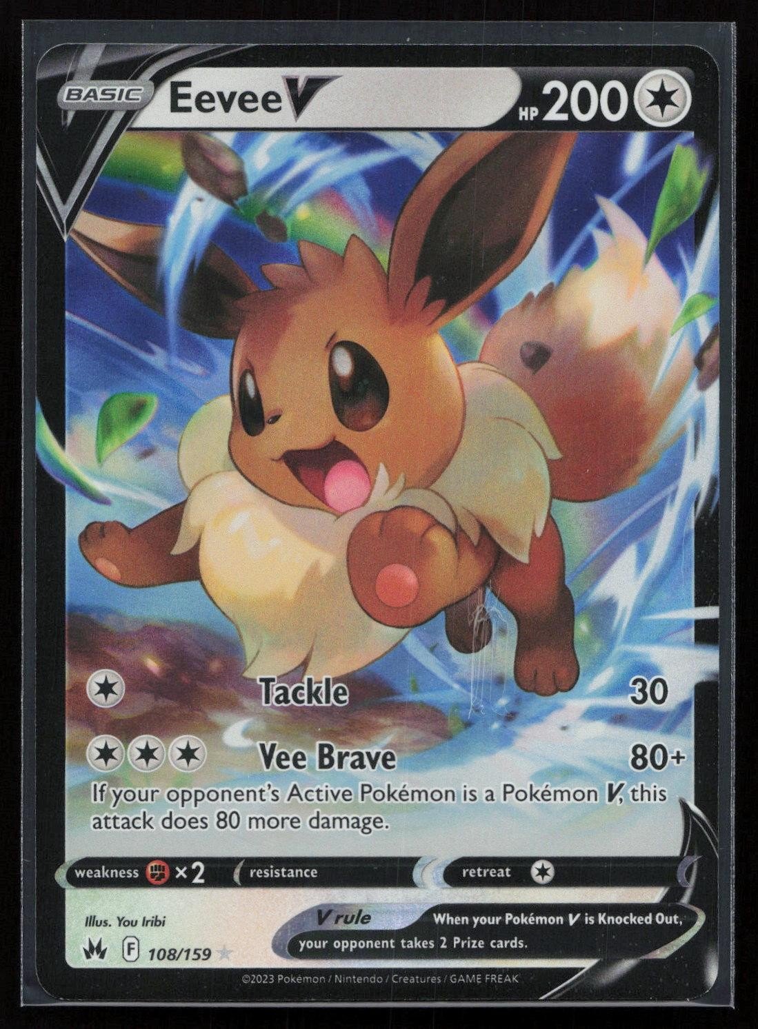 Eevee V 108/159 Crown Zenith V Rare NM - Mastercoins