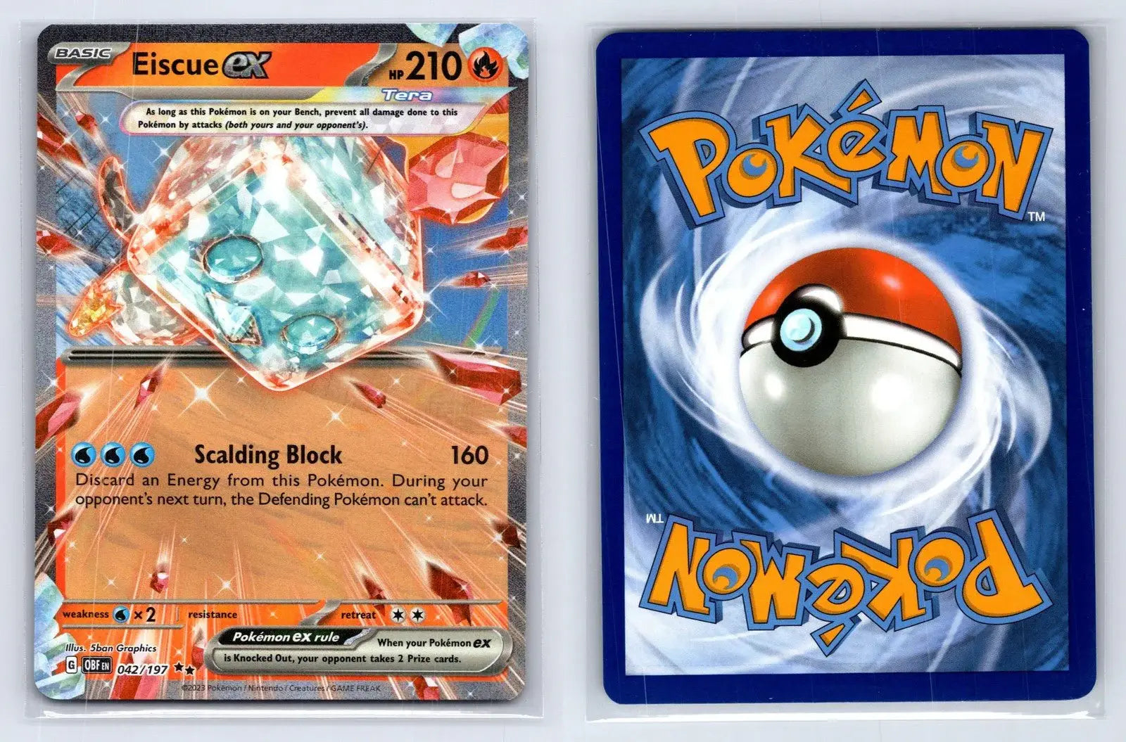 Eiscue ex 042/197 Obsidian Flames Pokemon NM - Mastercoins