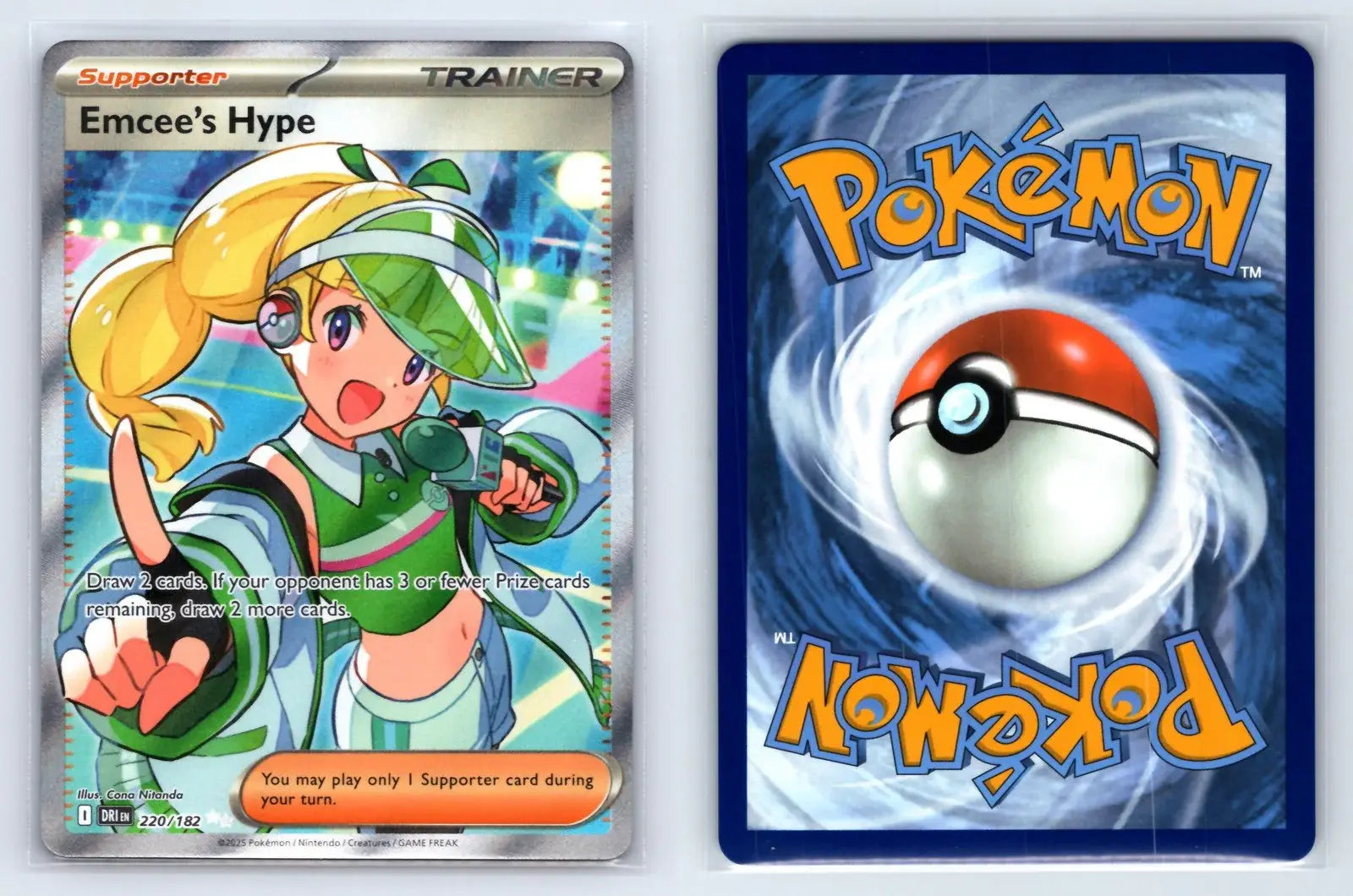 Emcee's Hype 220/182 Ultra Rare Destined Rivals Pokemon Near Mint - Mastercoins