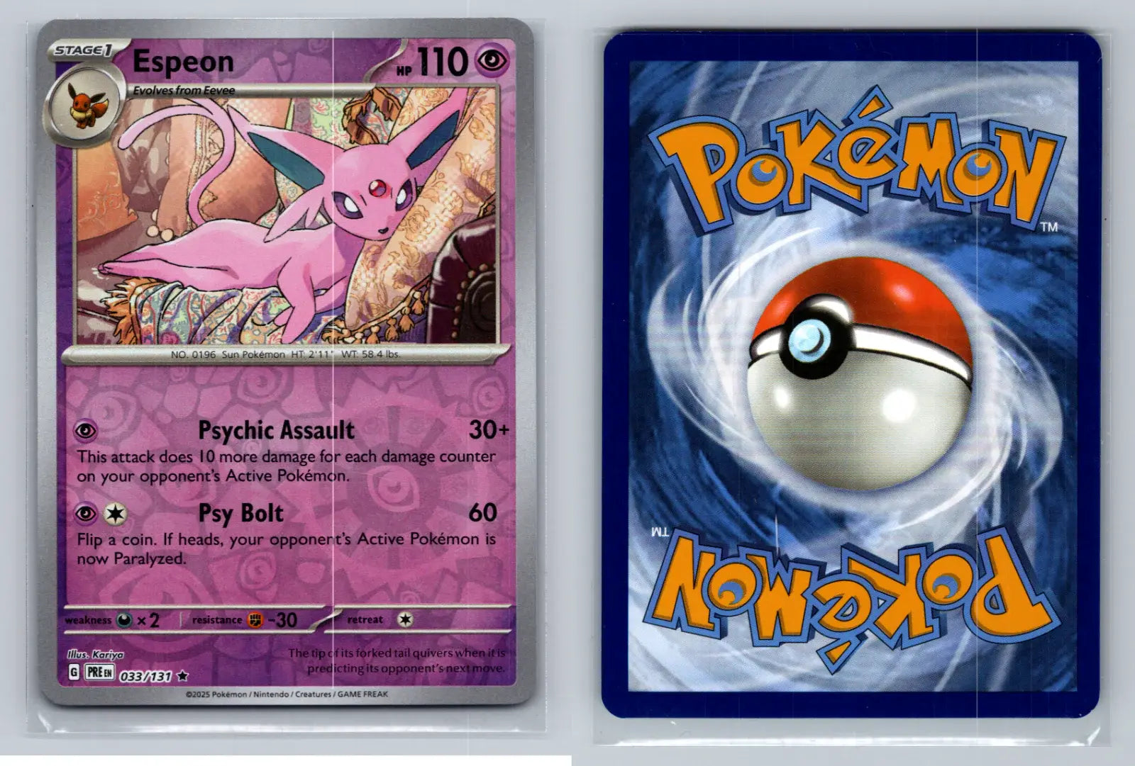 Espeon 033/131 Prismatic Evolutions Reverse Holo - Mastercoins