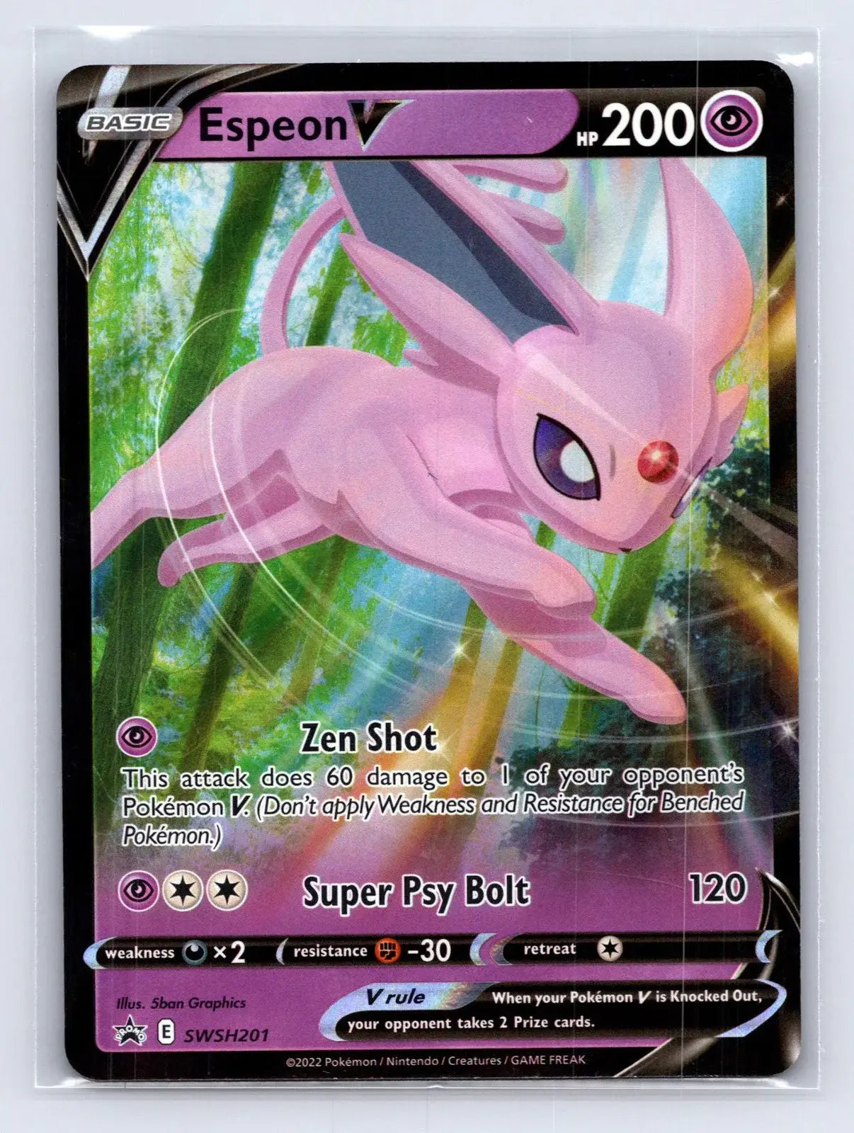 Espeon V SWSH201 SWSH Black Star Pokemon NM - Mastercoins