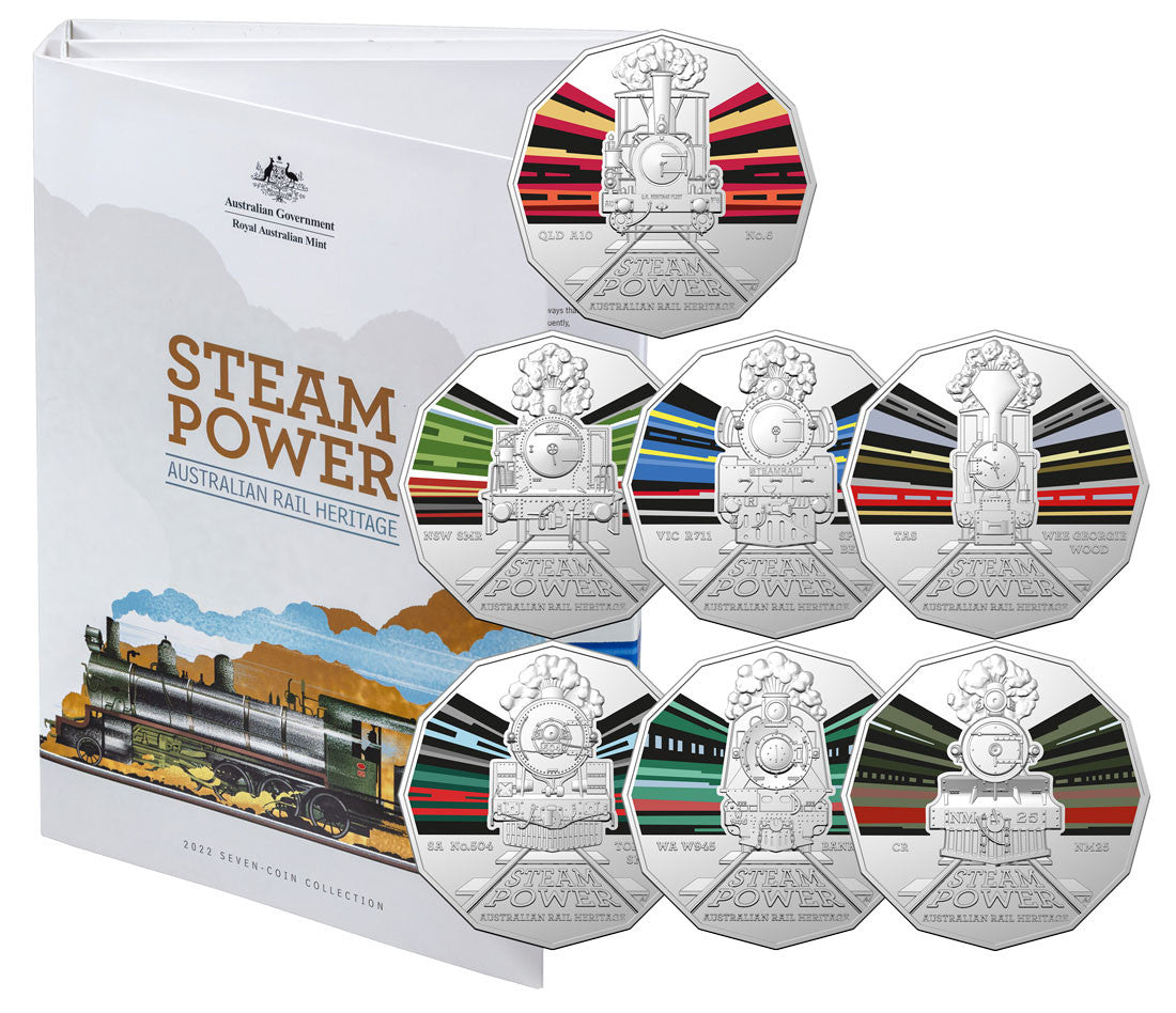 2022 Steam Power seven coin collection
